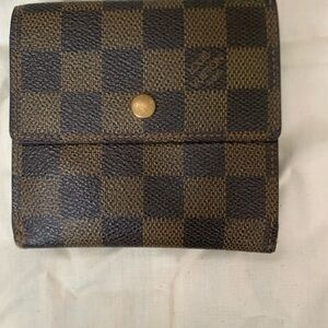 LV Checkered Brown Wallet